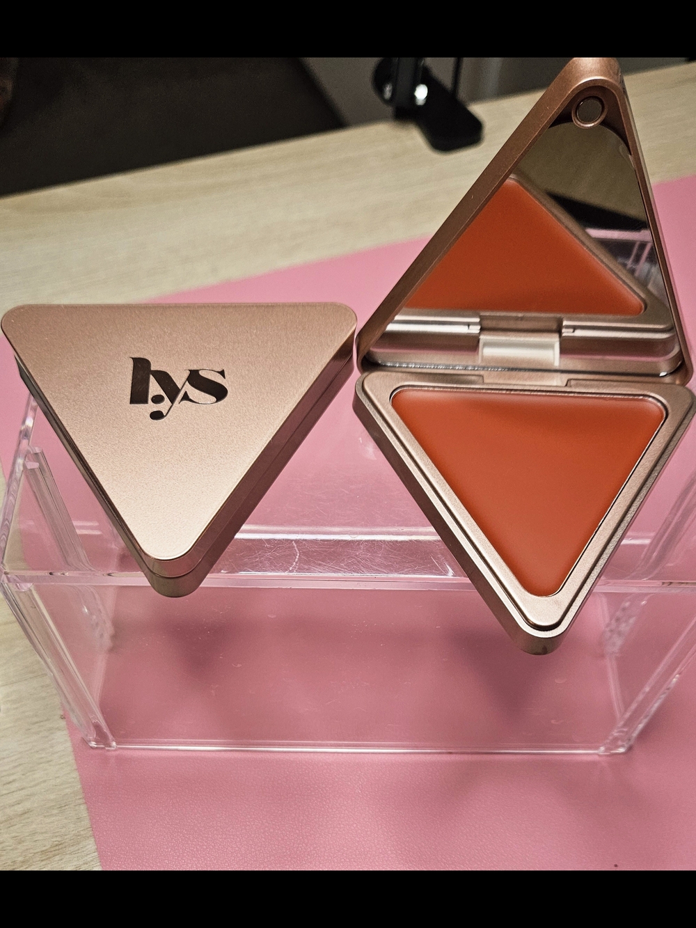 LYS Triangle Cream Blush — Warm Orange